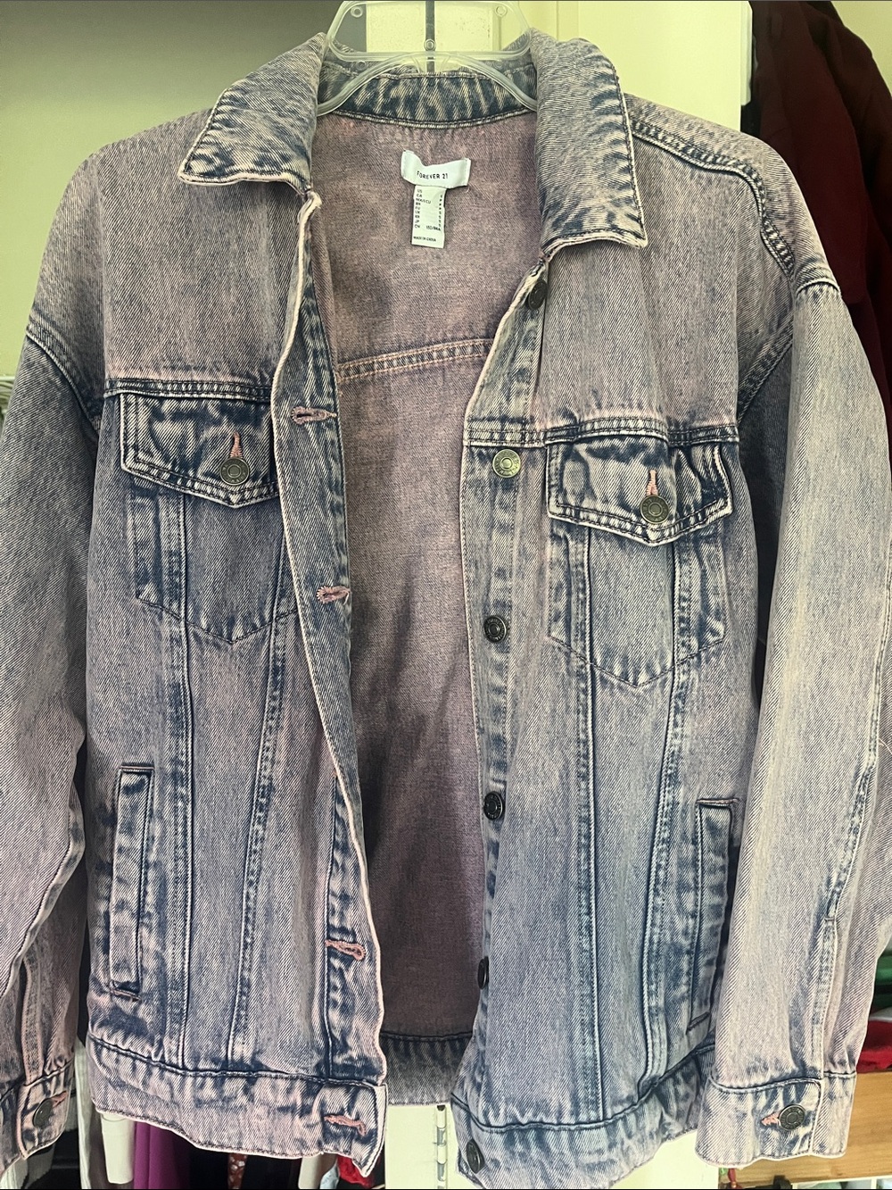 Forever 21 Washed Light Blue Denim Jacket